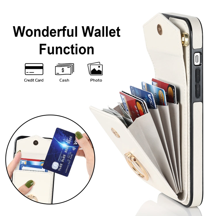 For iPhone 14 Pro Ring Holder RFID Card Slot Phone Case with Long Lanyard