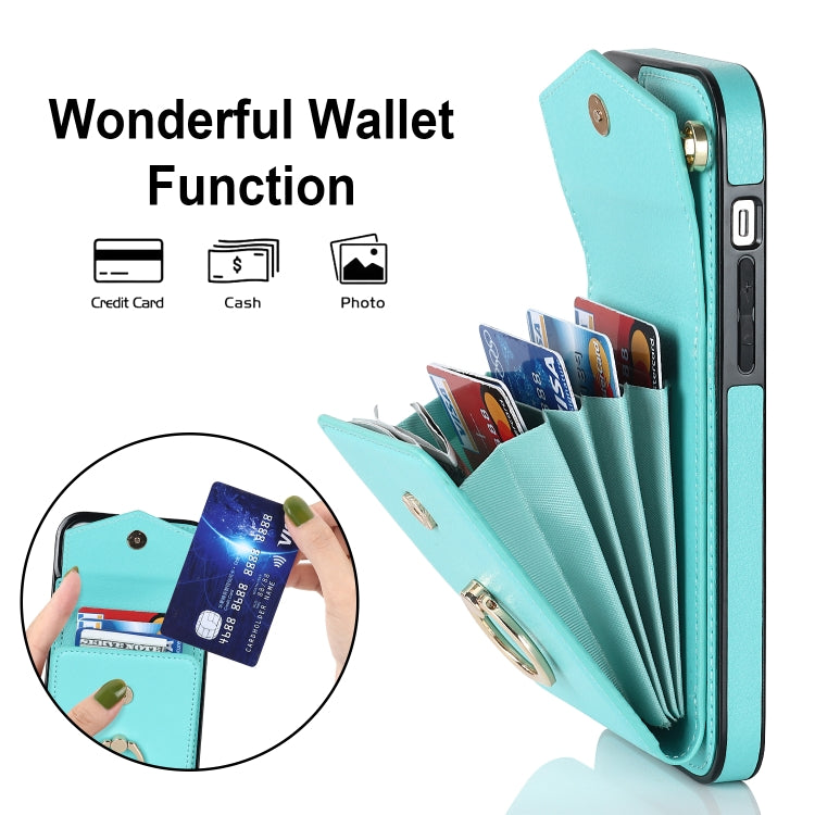 For iPhone 14 Pro Ring Holder RFID Card Slot Phone Case with Long Lanyard