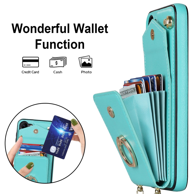 For Samsung Galaxy S23 5G Ring Holder RFID Card Slot Phone Case with Long Lanyard