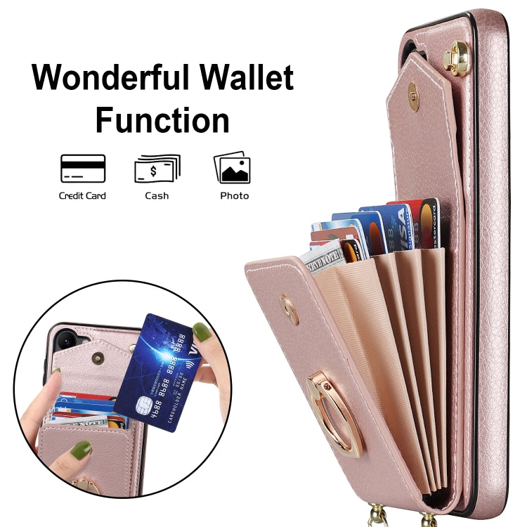 For Samsung Galaxy S23+ 5G Ring Holder RFID Card Slot Phone Case with Long Lanyard