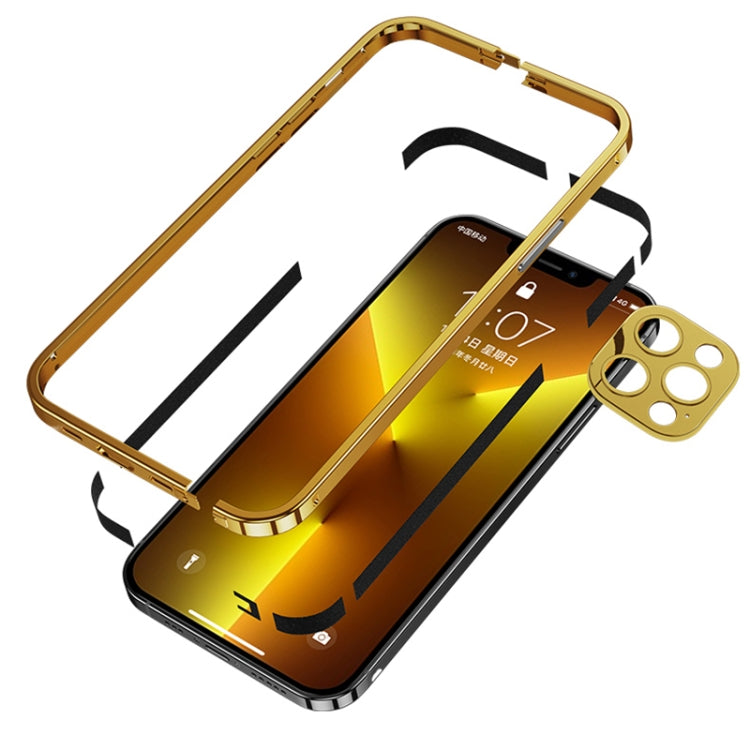 For iPhone 14 Electroplated Glossy Stainless Steel Phone Case