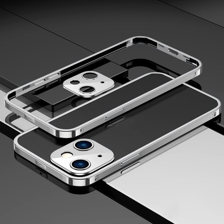 For iPhone 14 Plus Electroplated Glossy Stainless Steel Phone Case
