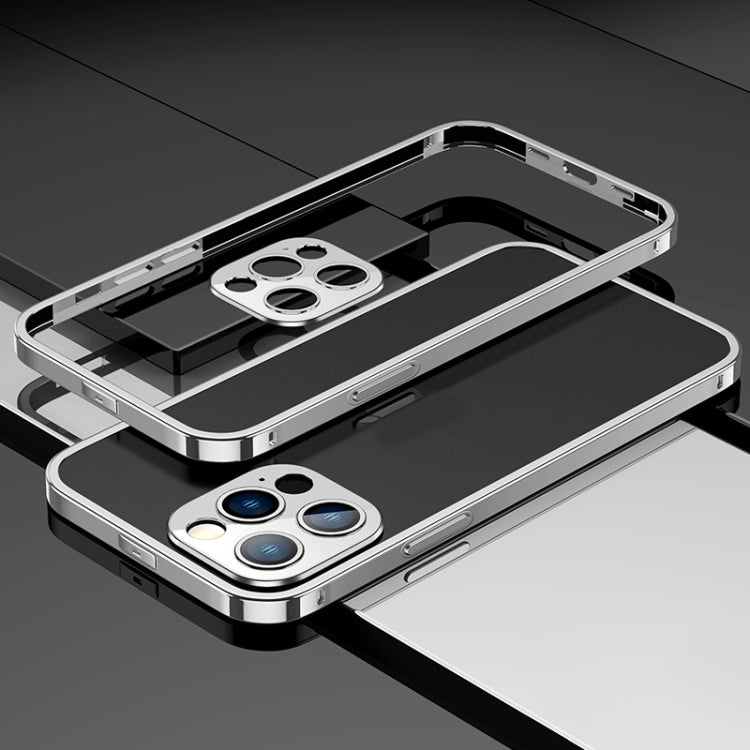 For iPhone 14 Pro Electroplated Glossy Stainless Steel Phone Case