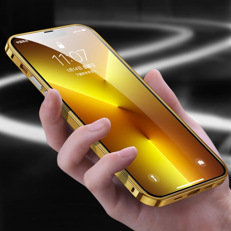 For iPhone 14 Pro Electroplated Glossy Stainless Steel Phone Case
