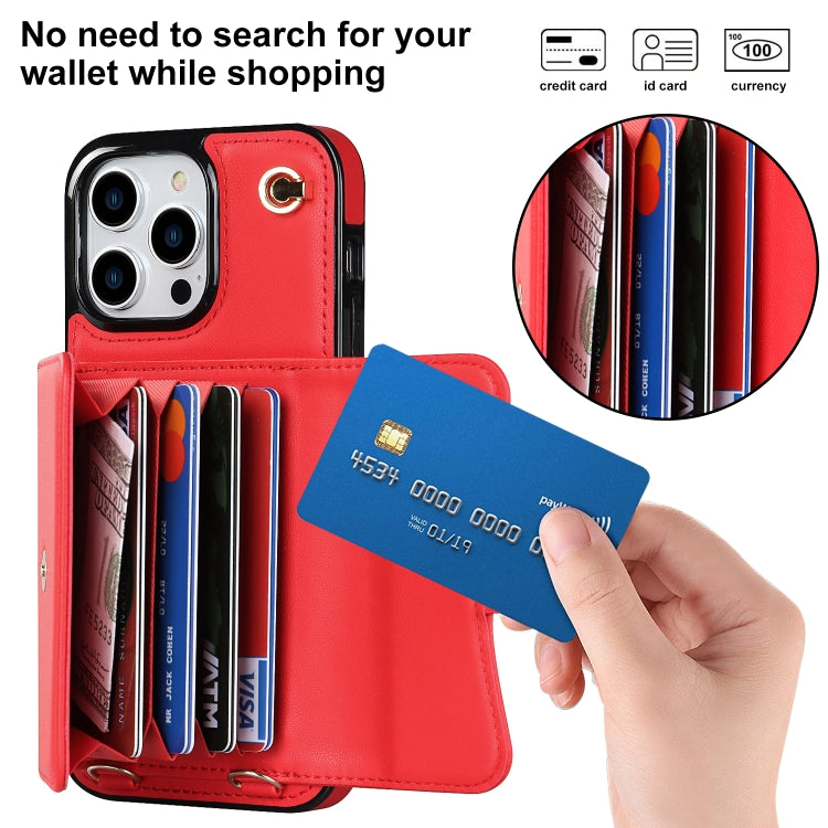 For iPhone 13 Pro RFID Card Slot Phone Case with Long Lanyard