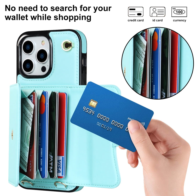For iPhone 13 Pro RFID Card Slot Phone Case with Long Lanyard