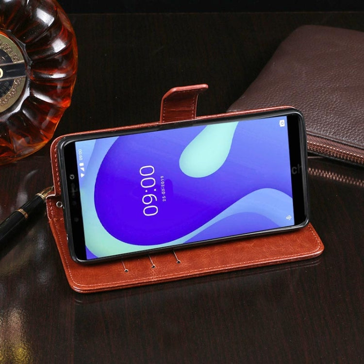 For Wiko Y80 idewei Crazy Horse Texture Horizontal Flip Leather Case with Holder & Card Slots & Wallet