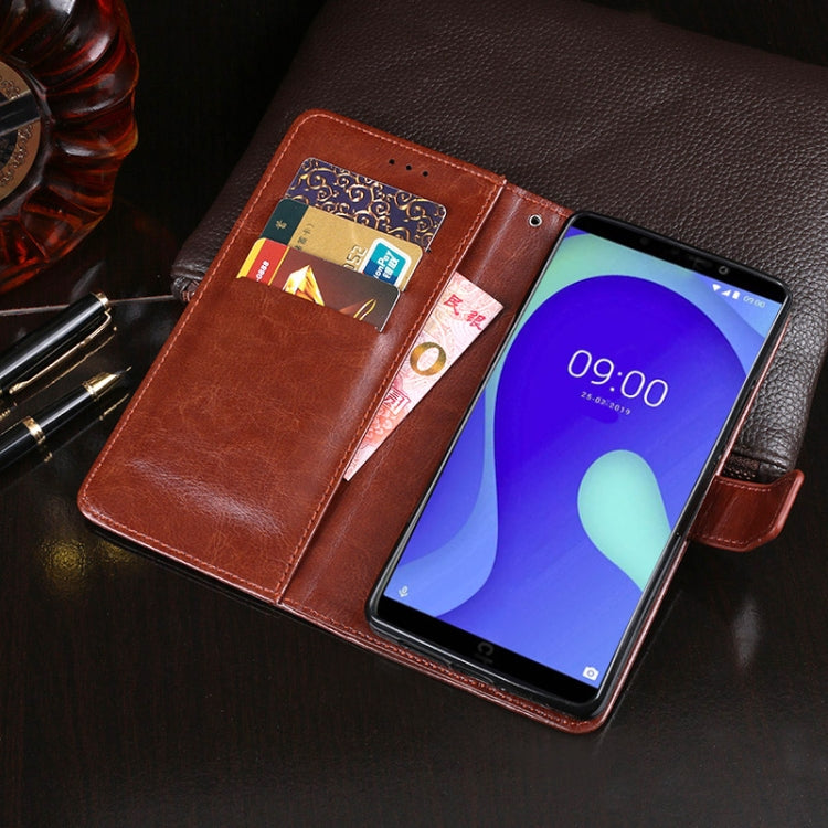 For Wiko Y80 idewei Crazy Horse Texture Horizontal Flip Leather Case with Holder & Card Slots & Wallet
