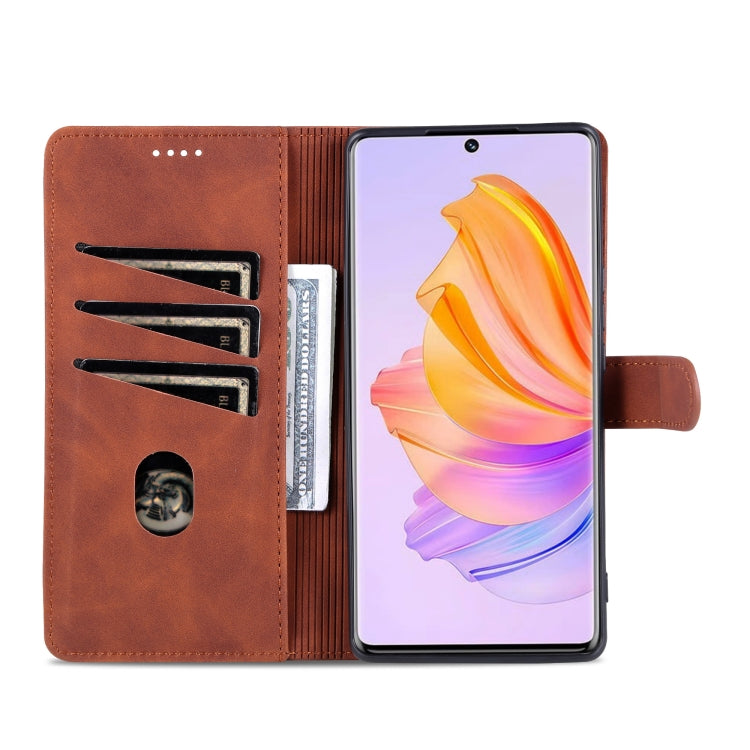 For Honor 80 SE AZNS Skin Feel Calf Texture Flip Leather Phone Case