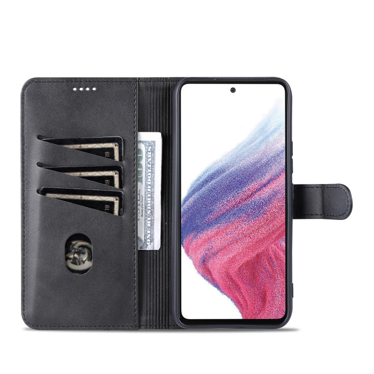 For Samsung Galaxy A34 5G AZNS Skin Feel Calf Texture Flip Leather Phone Case