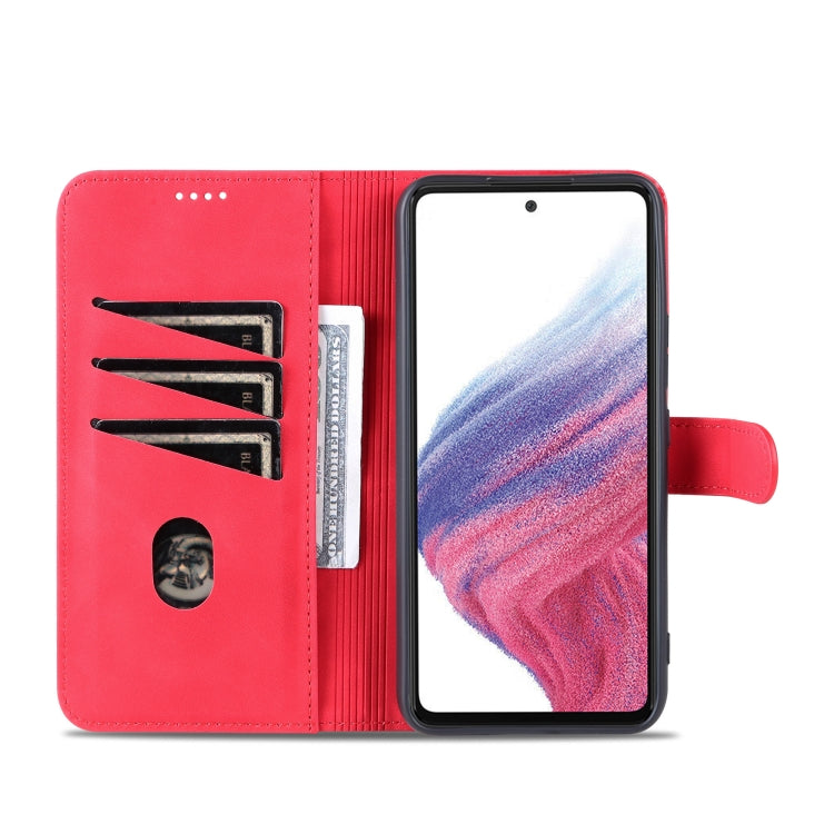 For Samsung Galaxy A34 5G AZNS Skin Feel Calf Texture Flip Leather Phone Case