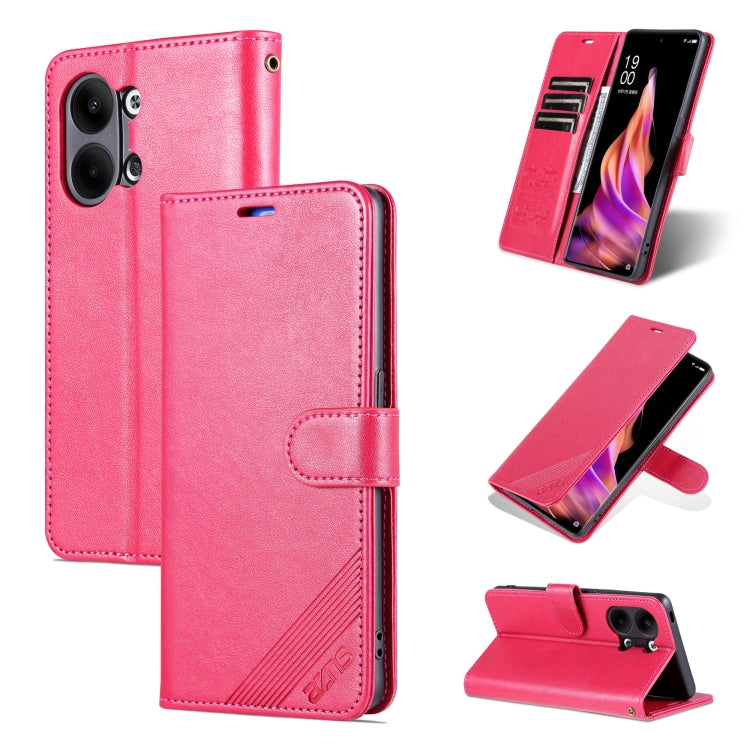 For OPPO Reno9 / Reno9 Pro AZNS Sheepskin Texture Flip Leather Phone Case