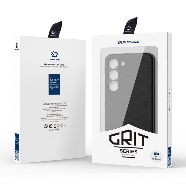 For Samsung Galaxy S23+ 5G DUX DUCIS Grit Series Leather Texture Phone Case