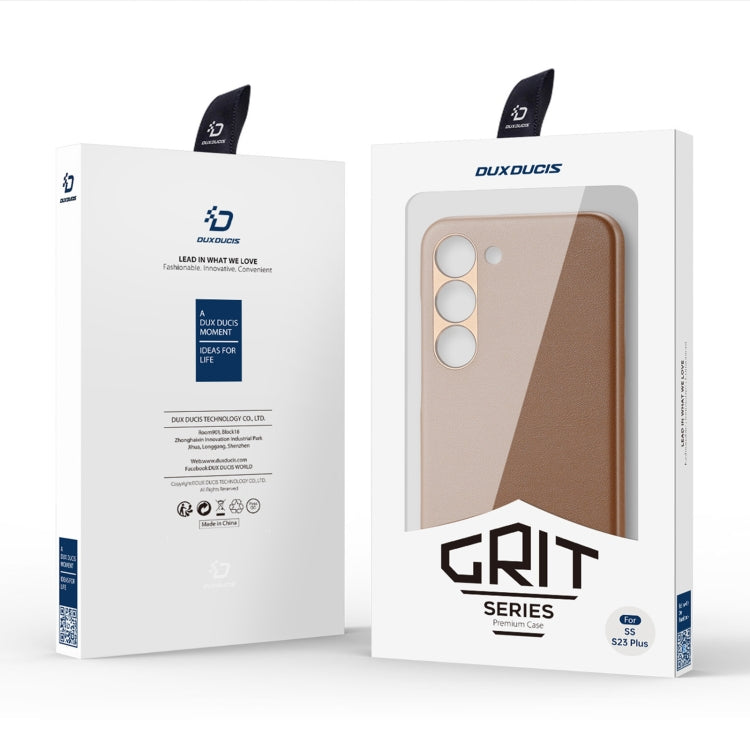 For Samsung Galaxy S23+ 5G DUX DUCIS Grit Series Leather Texture Phone Case