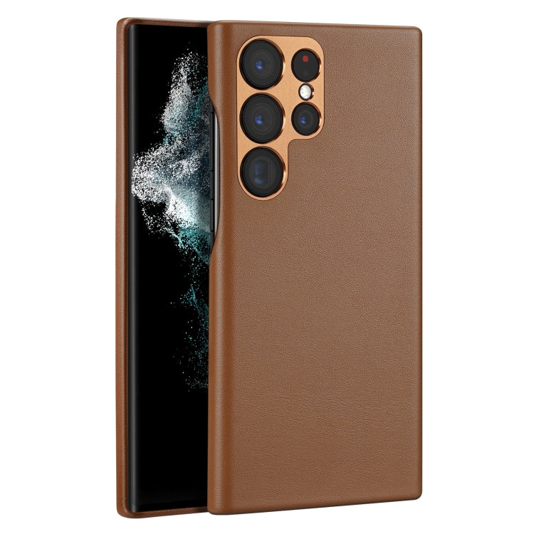 For Samsung Galaxy S23 Ultra 5G DUX DUCIS Grit Series Leather Texture Phone Case