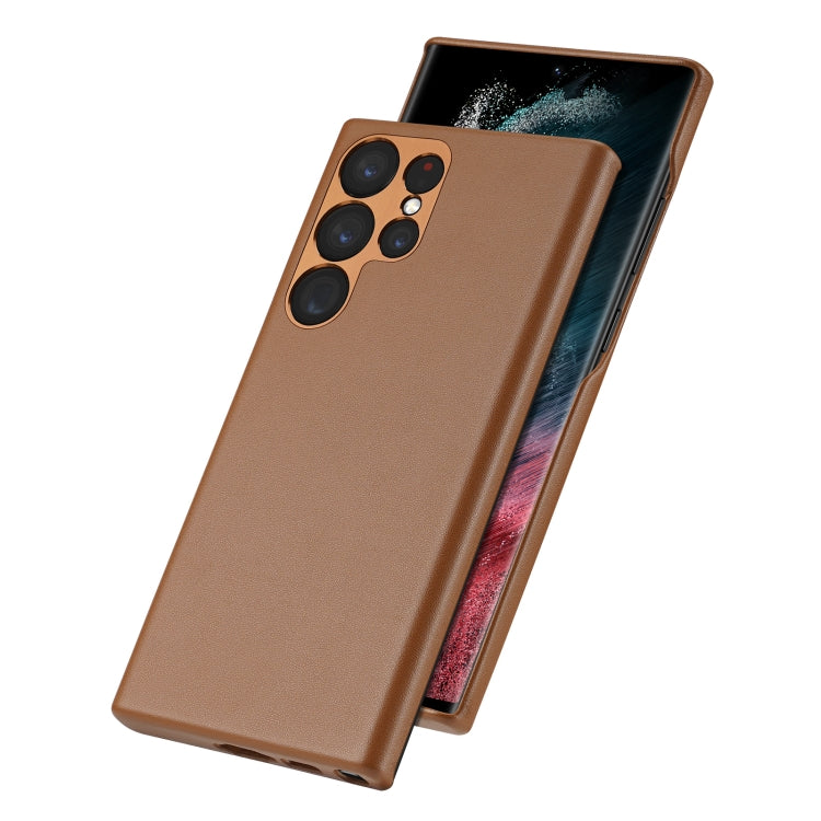 For Samsung Galaxy S23 Ultra 5G DUX DUCIS Grit Series Leather Texture Phone Case