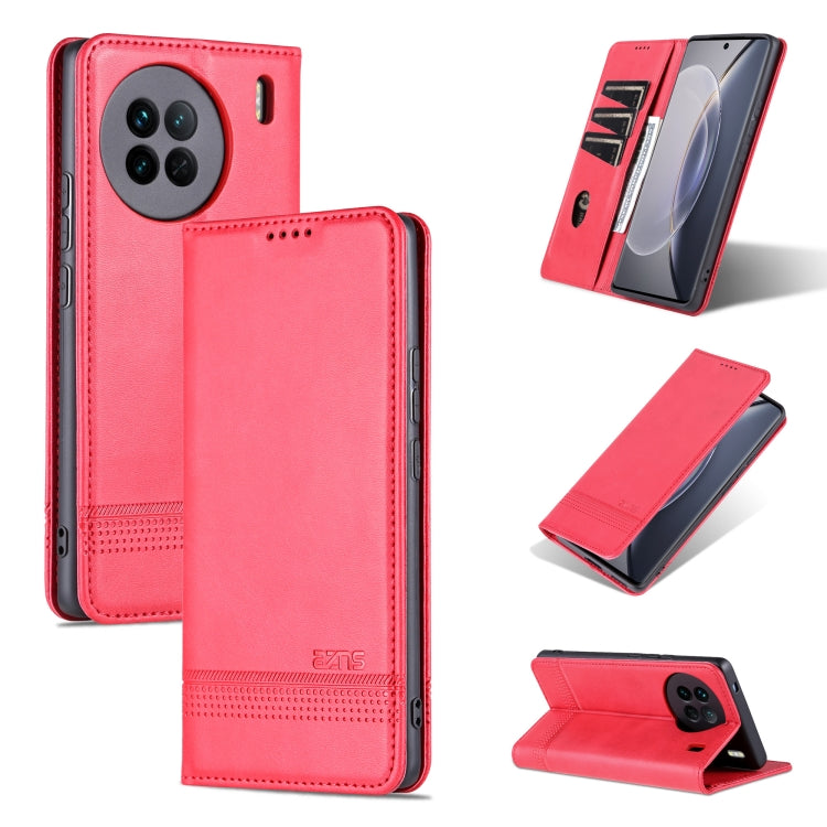 For vivo X90 Pro AZNS Magnetic Calf Texture Flip Leather Phone Case