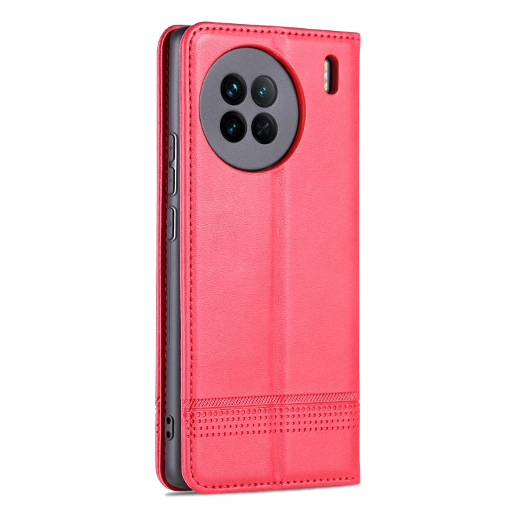 For vivo X90 Pro AZNS Magnetic Calf Texture Flip Leather Phone Case