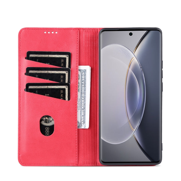 For vivo X90 Pro AZNS Magnetic Calf Texture Flip Leather Phone Case