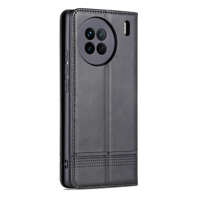 For vivo X90 Pro AZNS Magnetic Calf Texture Flip Leather Phone Case