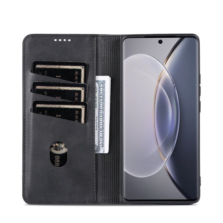For vivo X90 Pro AZNS Magnetic Calf Texture Flip Leather Phone Case