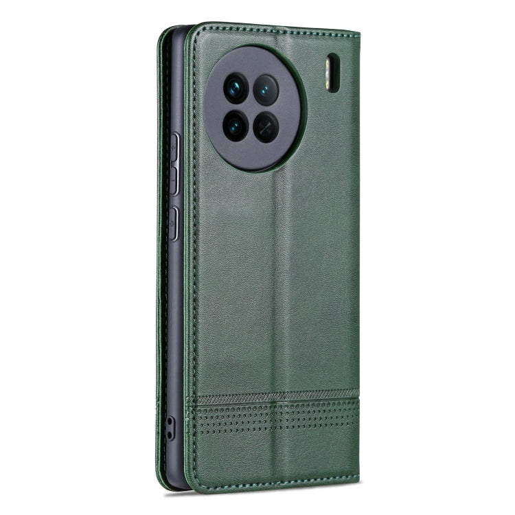 For vivo X90 Pro AZNS Magnetic Calf Texture Flip Leather Phone Case