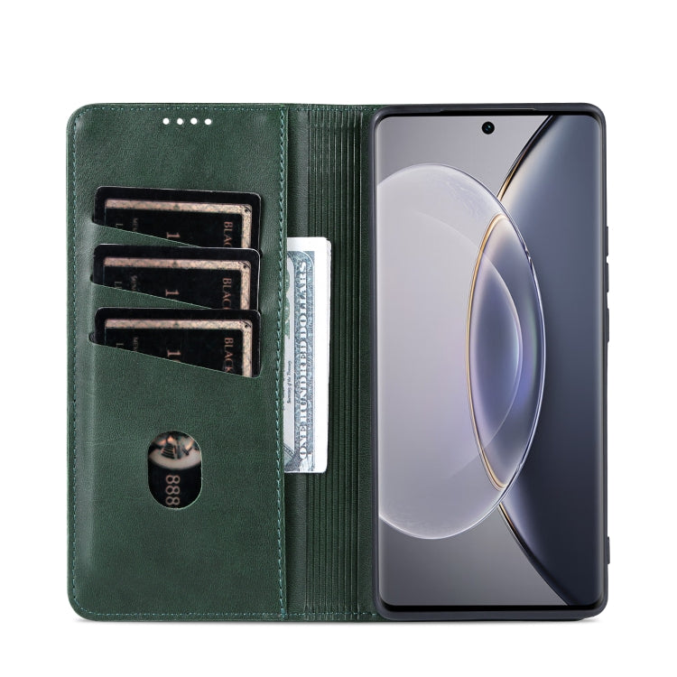 For vivo X90 Pro AZNS Magnetic Calf Texture Flip Leather Phone Case