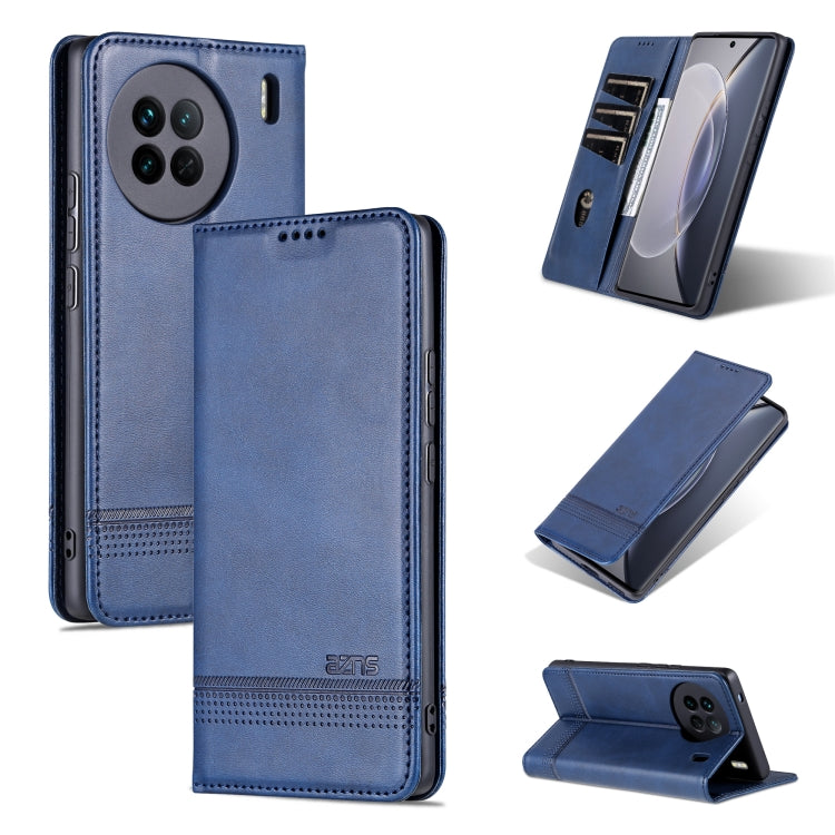 For vivo X90 Pro AZNS Magnetic Calf Texture Flip Leather Phone Case