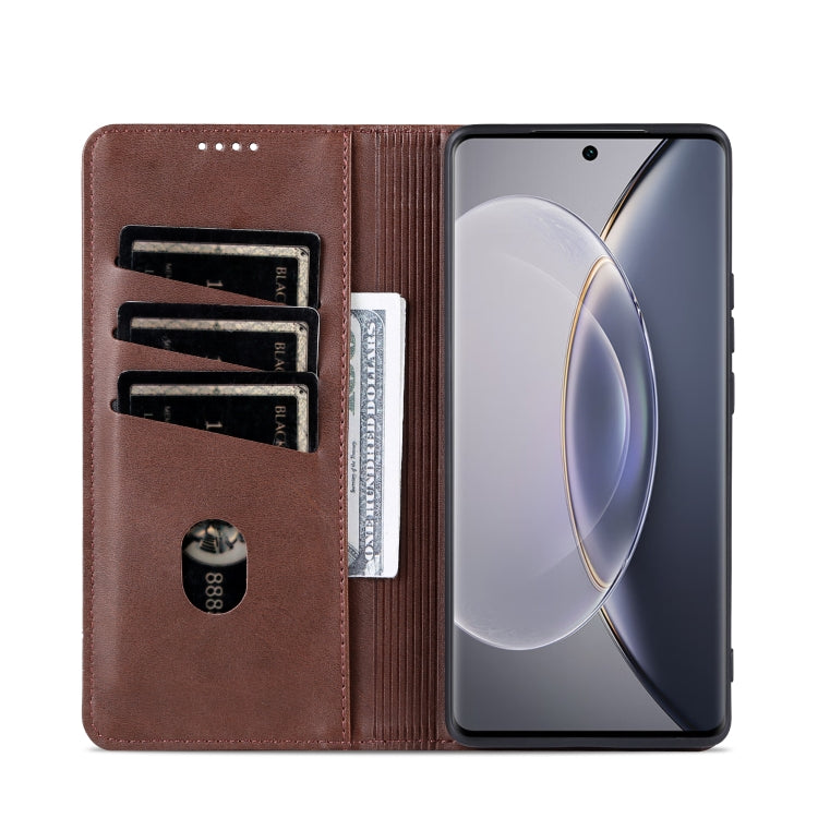 For vivo X90 Pro AZNS Magnetic Calf Texture Flip Leather Phone Case