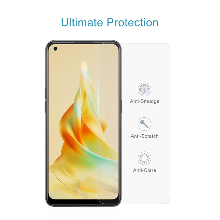 For OPPO Reno8 T 4G 50pcs 0.26mm 9H 2.5D Tempered Glass Film