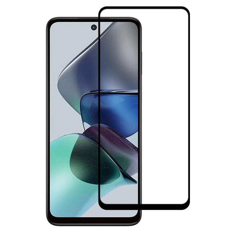 For Motorola Moto G23 Full Glue Full Cover Screen Protector Tempered Glass Film