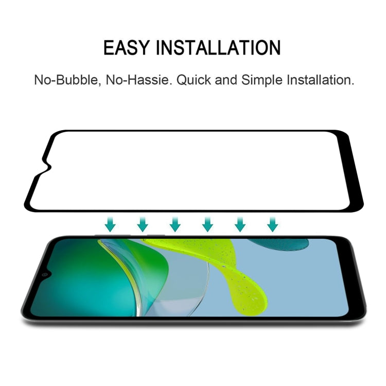 For Motorola Moto E13 Full Glue Full Cover Screen Protector Tempered Glass Film