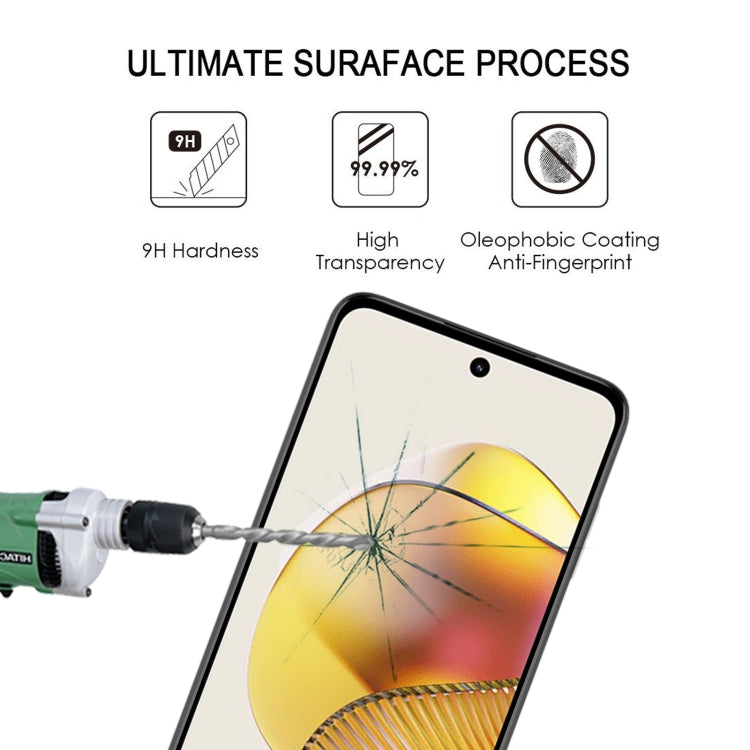 For Motorola Moto G73 25pcs Full Glue Full Screen Tempered Glass Film