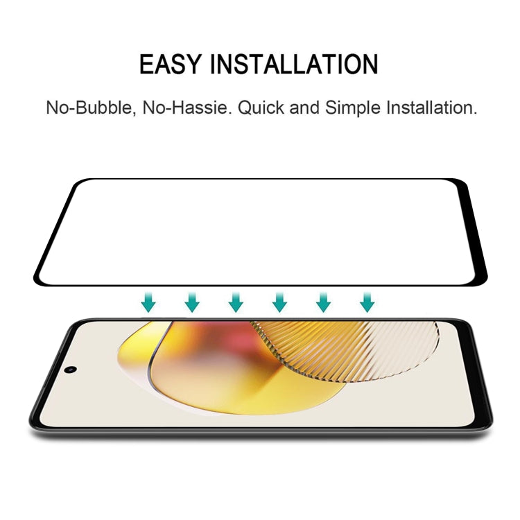 For Motorola Moto G73 25pcs Full Glue Full Screen Tempered Glass Film
