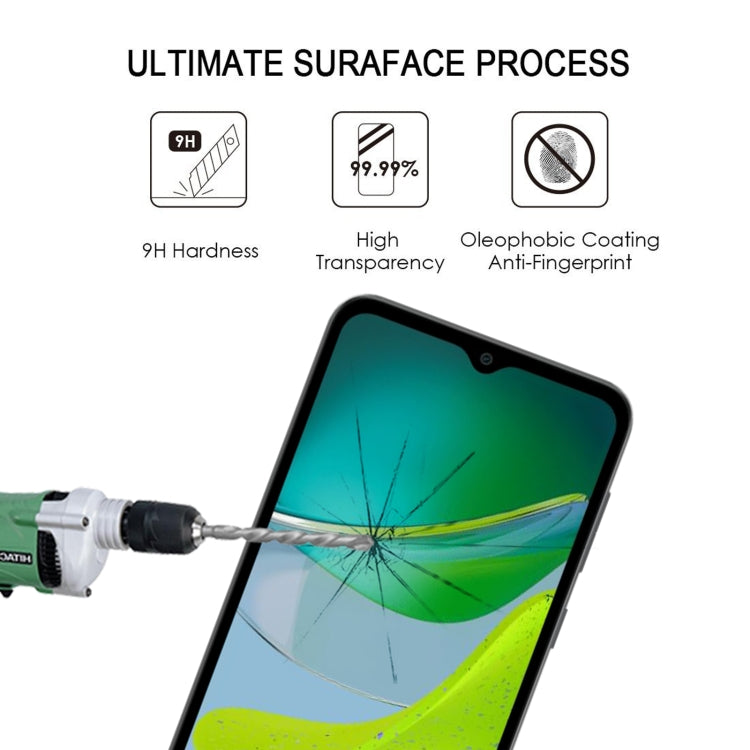 For Motorola Moto E13 25pcs Full Glue Full Screen Tempered Glass Film