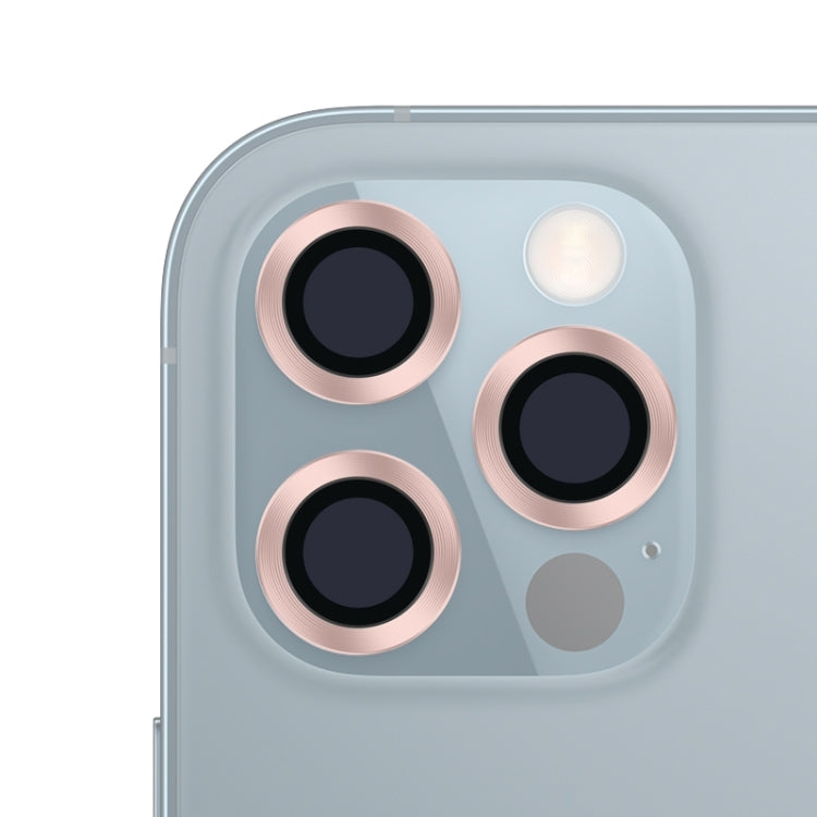 For iPhone 12 Pro Max CD Texture Metal Lens Tempered Film