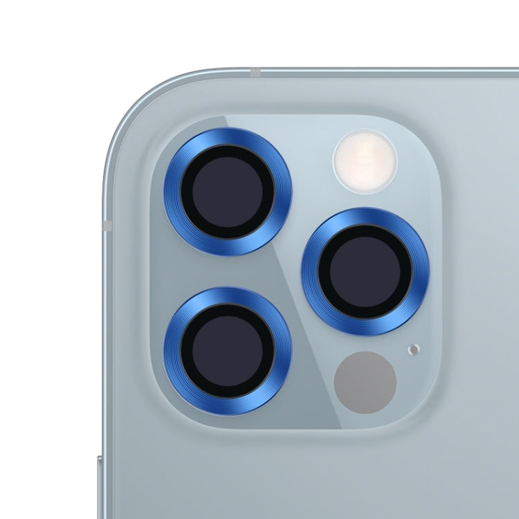 For iPhone 12 Pro Max CD Texture Metal Lens Tempered Film
