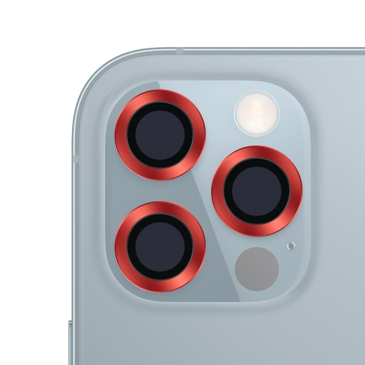 For iPhone 12 Pro Max CD Texture Metal Lens Tempered Film