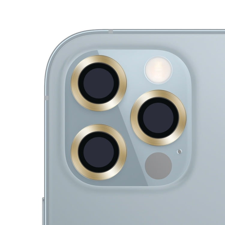 For iPhone 12 Pro Max CD Texture Metal Lens Tempered Film