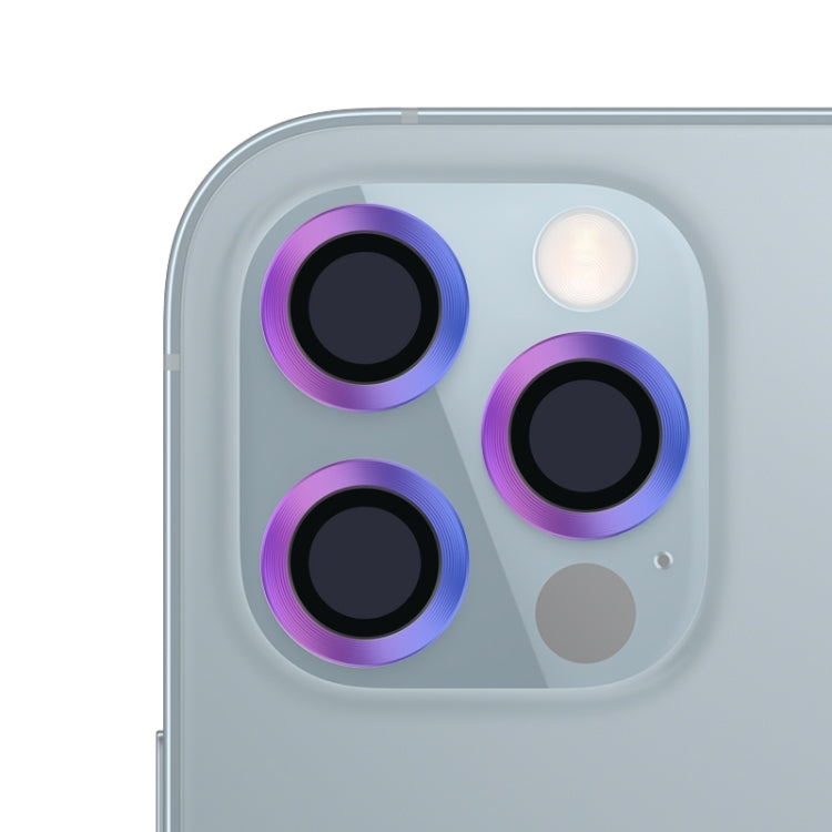 For iPhone 12 Pro Max CD Texture Metal Lens Tempered Film