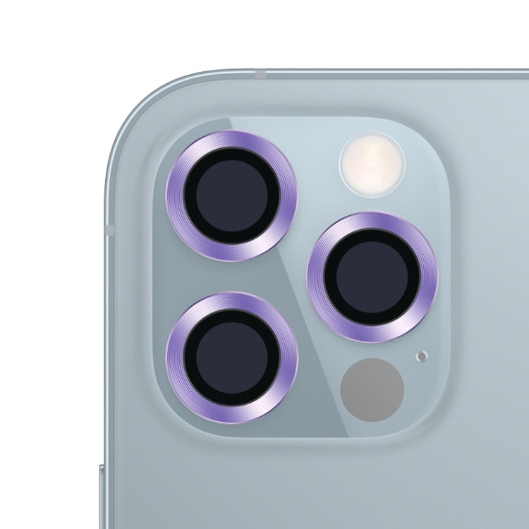 For iPhone 12 Pro Max CD Texture Metal Lens Tempered Film