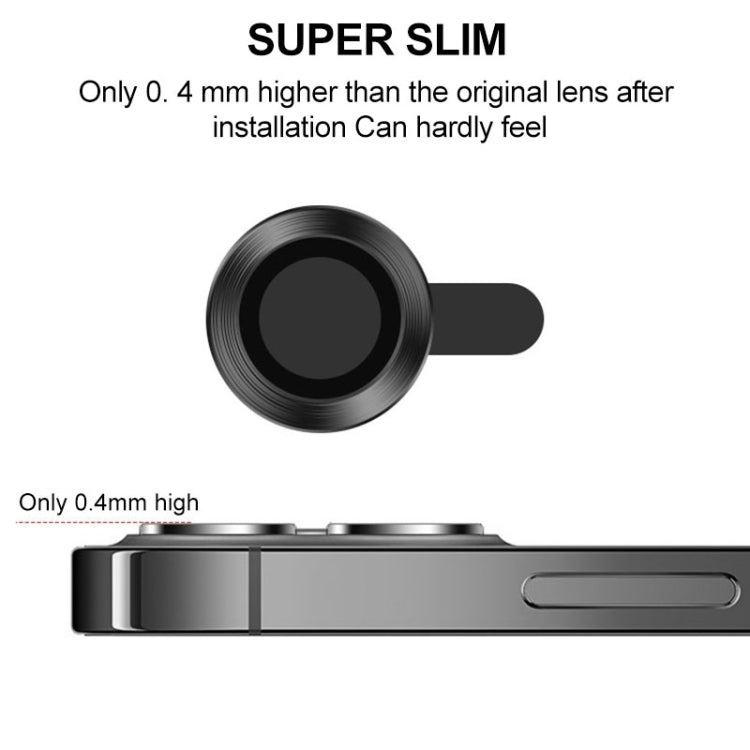 For iPhone 12 Pro Max CD Texture Metal Lens Tempered Film