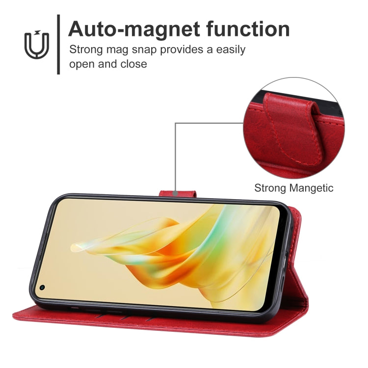 For OPPO Reno8 T 4G / CPH2481 Leather Phone Case