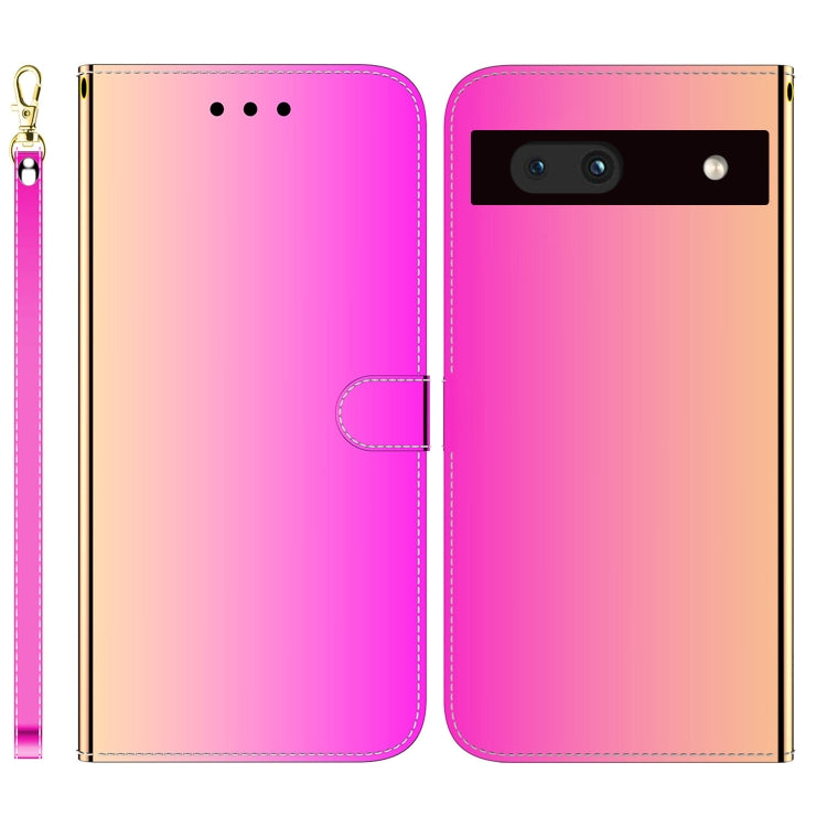 For Google Pixel 7a Imitated Mirror Surface Flip Leather Phone Case