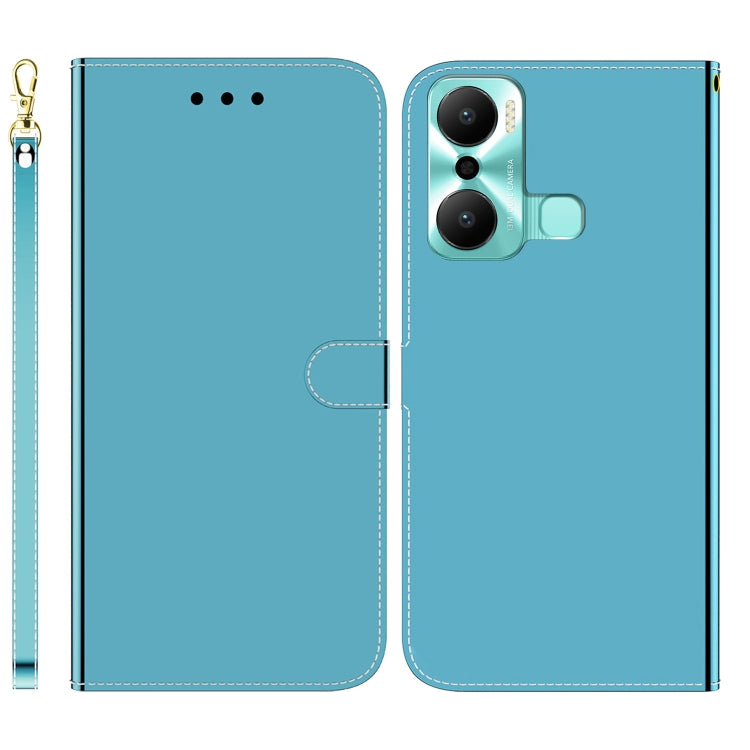 For Infinix Hot 20 Play Imitated Mirror Surface Flip Leather Phone Case