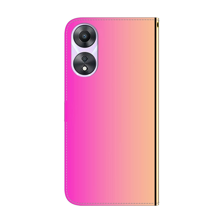 For OPPO A58 Imitated Mirror Surface Flip Leather Phone Case