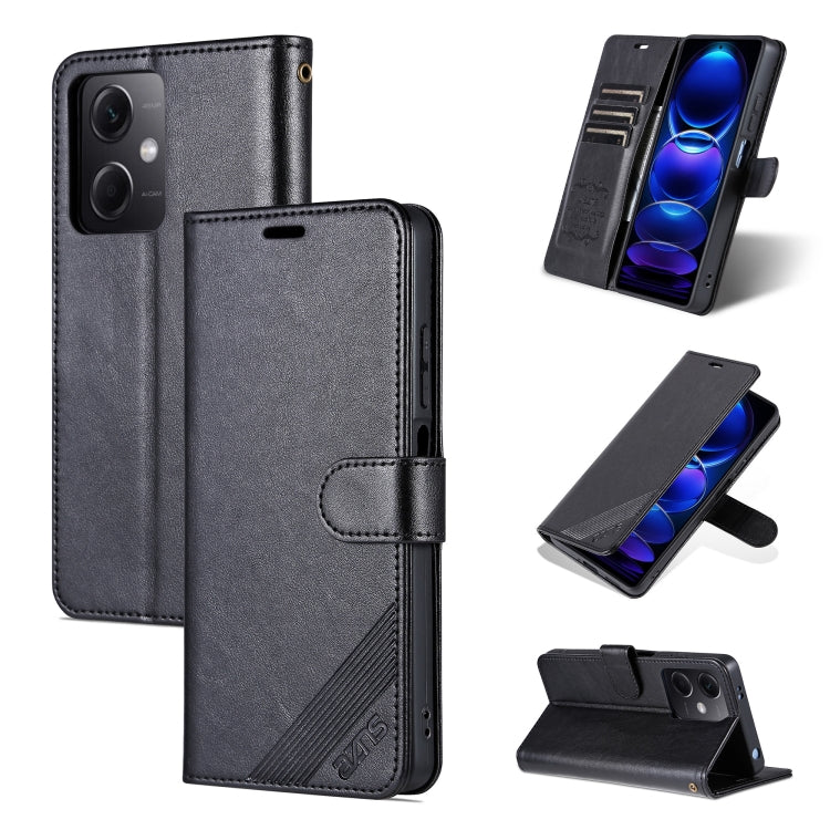 For Xiaomi Redmi Note 12 AZNS Sheepskin Texture Flip Leather Phone Case
