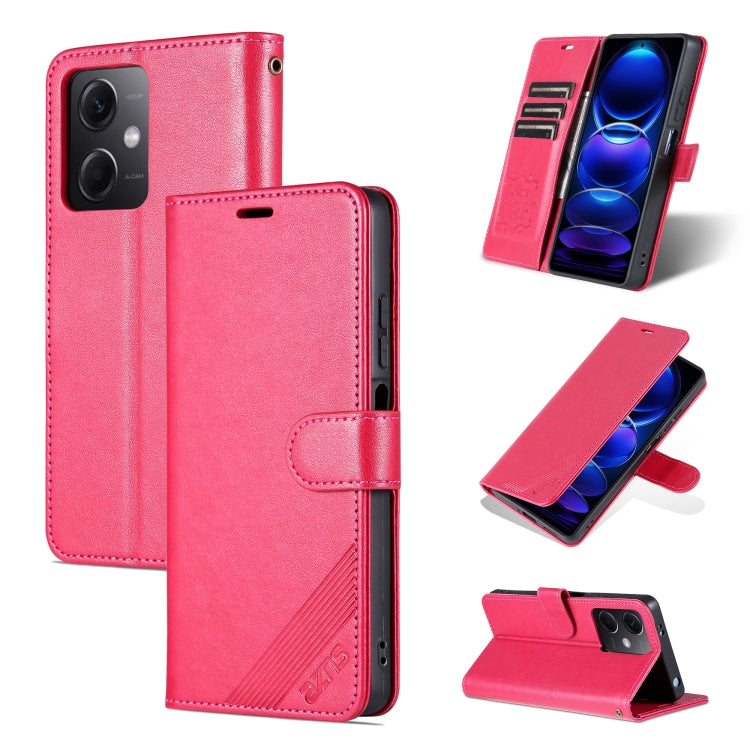 For Xiaomi Redmi Note 12 AZNS Sheepskin Texture Flip Leather Phone Case