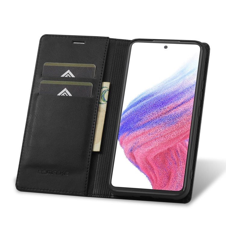 For Samsung Galaxy A54 5G LC.IMEEKE RFID Anti-theft Leather Phone Case