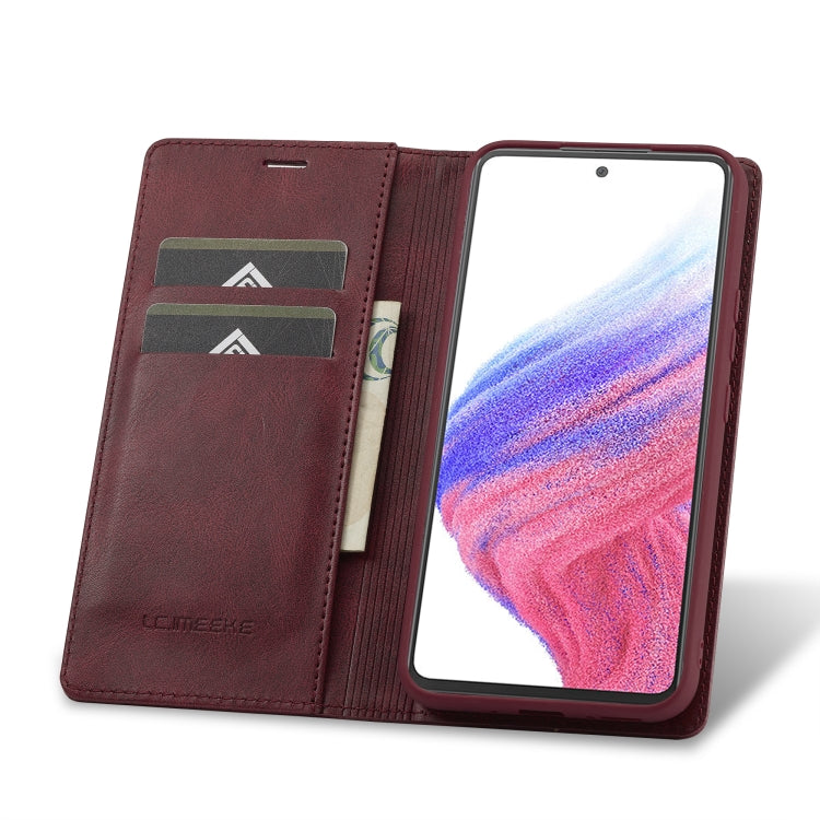For Samsung Galaxy A54 5G LC.IMEEKE RFID Anti-theft Leather Phone Case